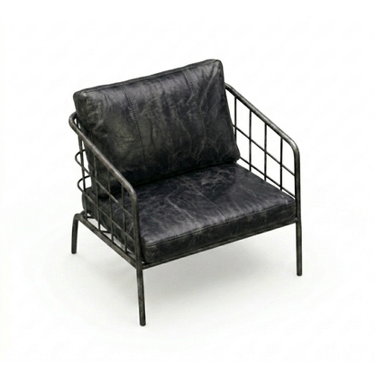Forge Industrial Metal Grid Accent Chair