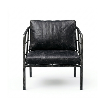 Forge Industrial Metal Grid Accent Chair