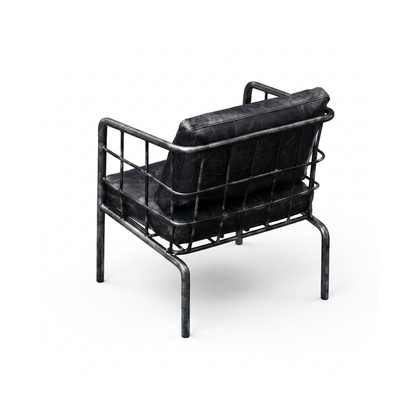 Forge Industrial Metal Grid Accent Chair