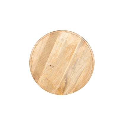 Carved Lattice Wooden Drum Coffee Table