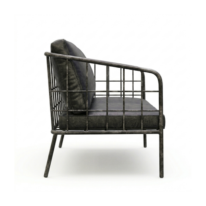 Forge Industrial Metal Grid Accent Chair