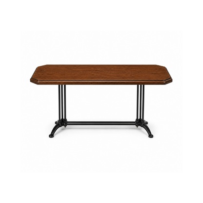 Industrial Wood & Cast Iron Coffee Table