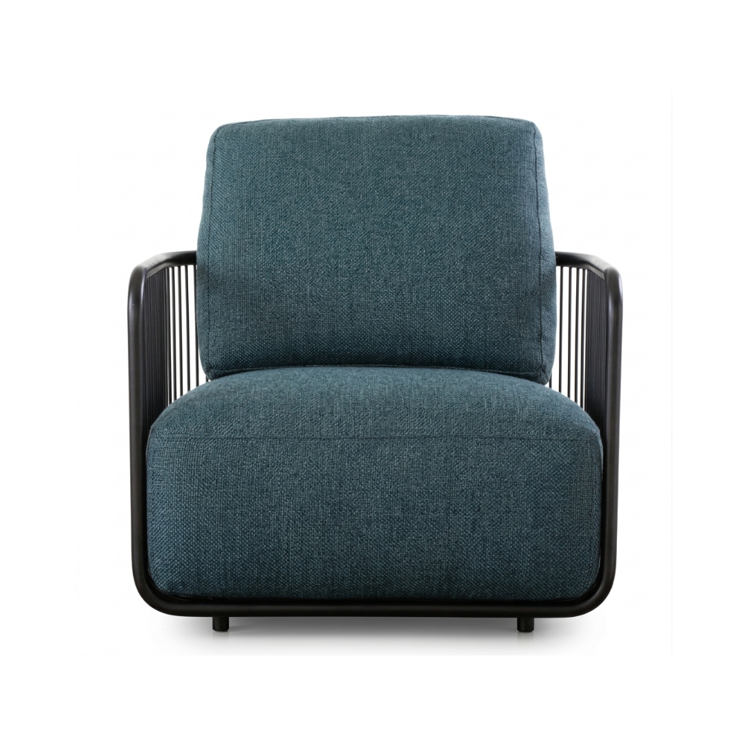 Lyric Modern Teal Fabric Accent Chair