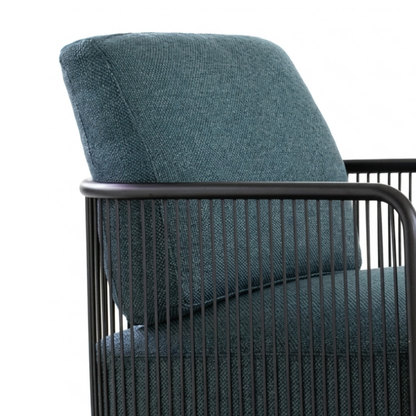 Lyric Modern Teal Fabric Accent Chair