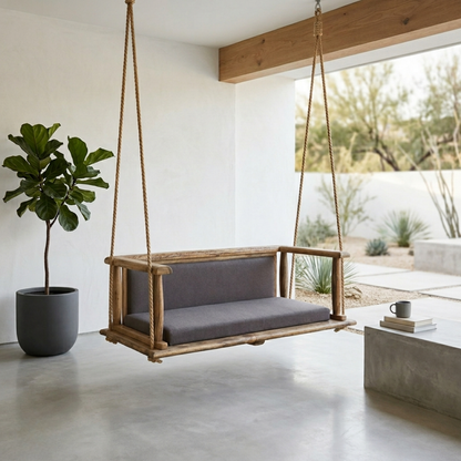 Kaya Modern Rustic Wooden Jhula