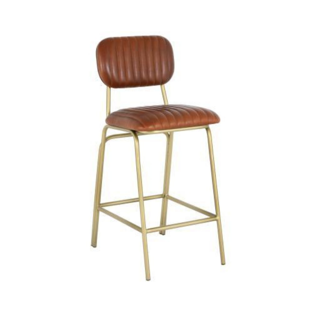 High leather bar stools.