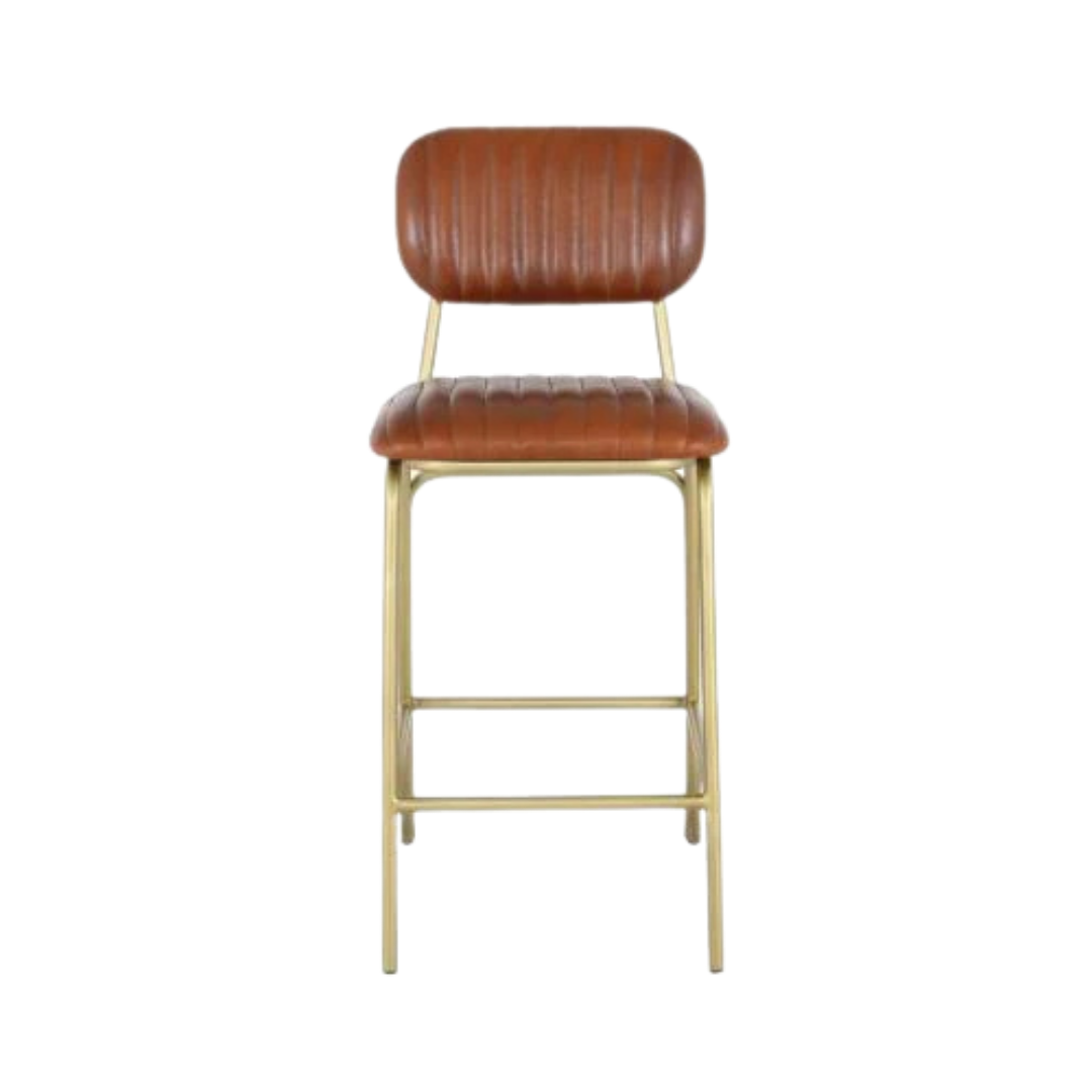 High leather bar stools.