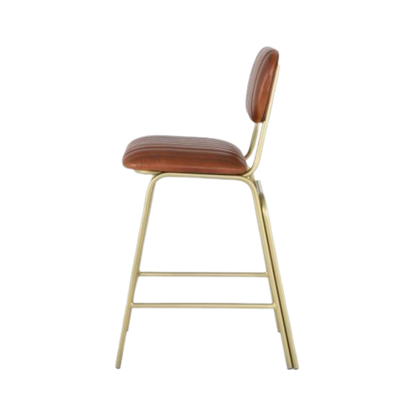 High leather bar stools.