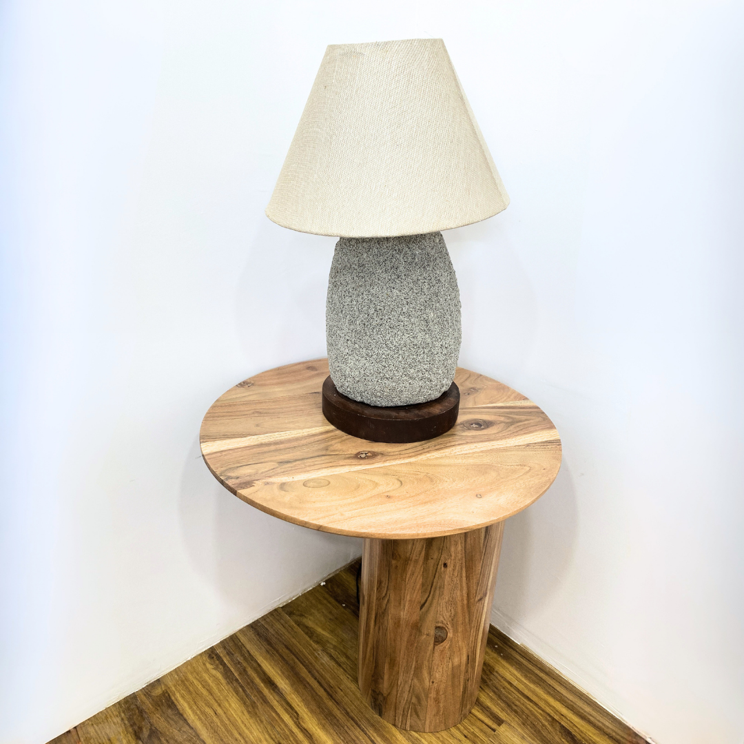 Organic Granite-Effect Pebble Table Lamp