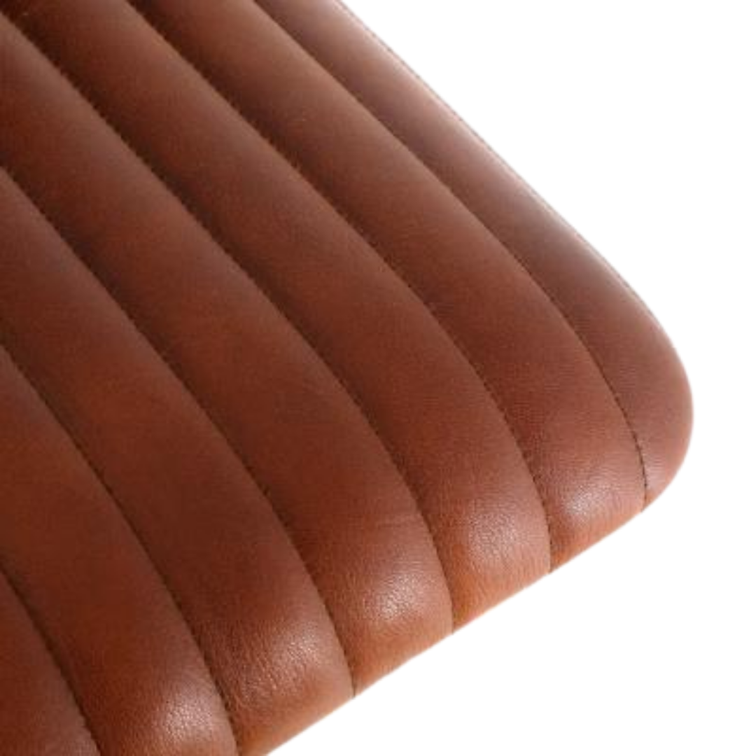 High leather bar stools.