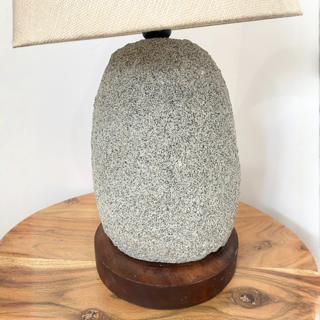 Organic Granite-Effect Pebble Table Lamp