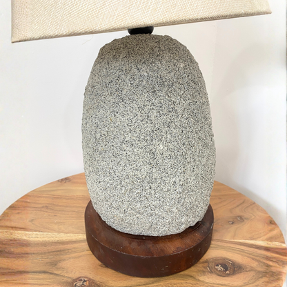 Organic Granite-Effect Pebble Table Lamp
