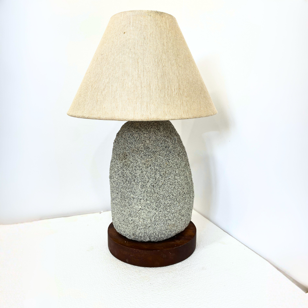 Organic Granite-Effect Pebble Table Lamp
