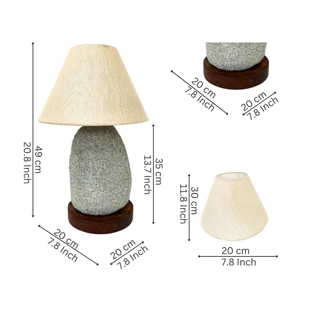 Organic Granite-Effect Pebble Table Lamp