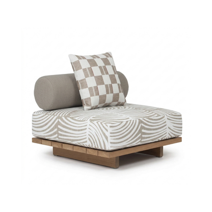 Kayan Low-Profile Patterned Daybed with Bolster Support Sofa