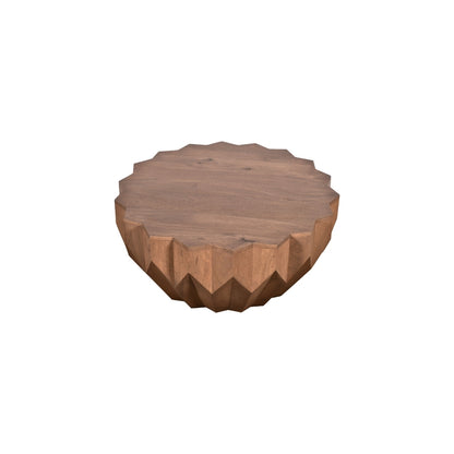 Faceted Geometric Wooden Coffee Table