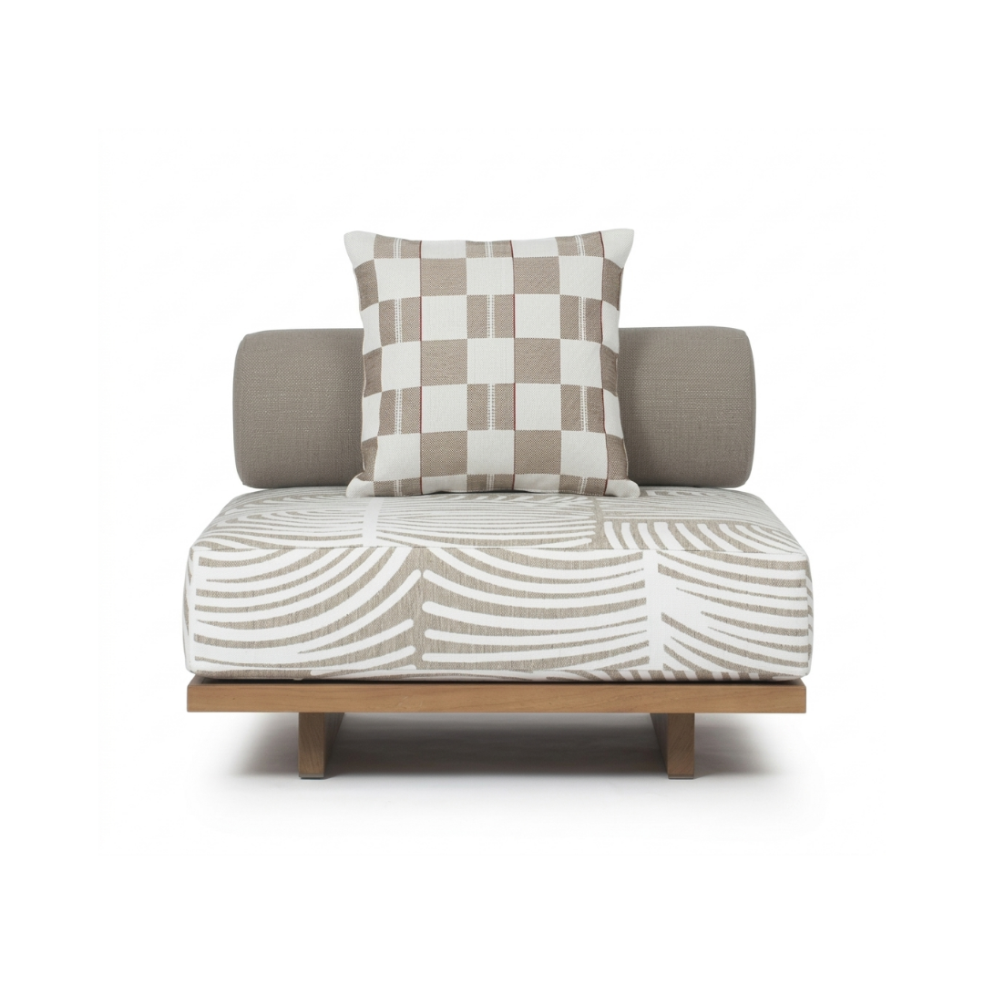 Kayan Low-Profile Patterned Daybed with Bolster Support Sofa