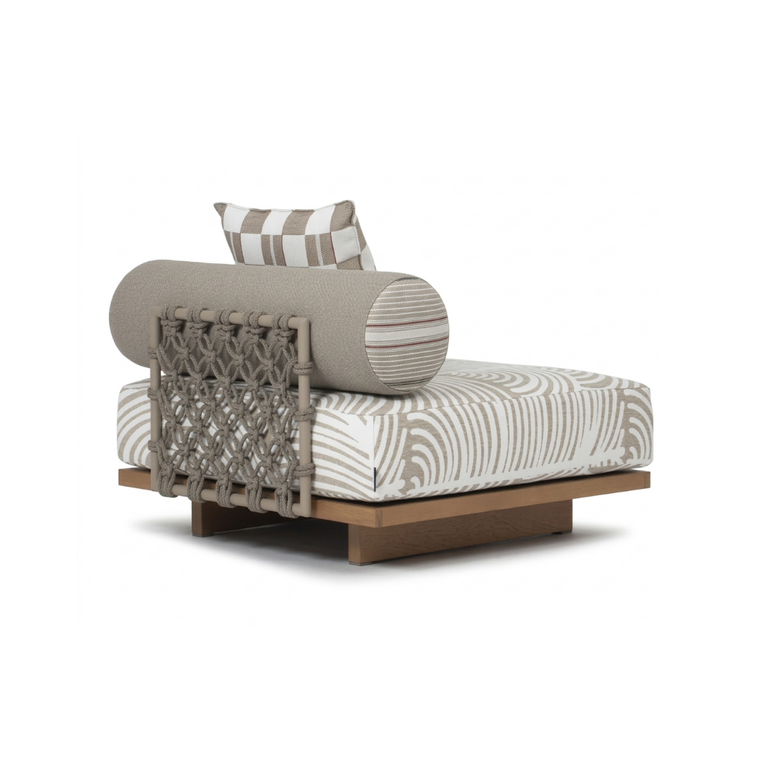Kayan Low-Profile Patterned Daybed with Bolster Support Sofa