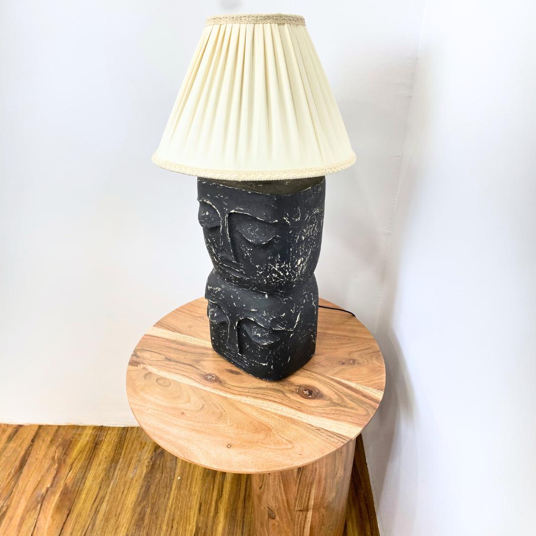 Dual Face Totem Sculptural Table Lamp