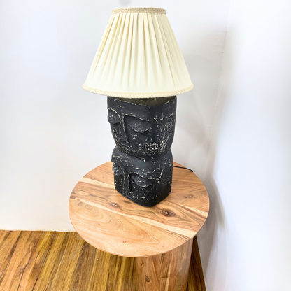 Dual Face Totem Sculptural Table Lamp