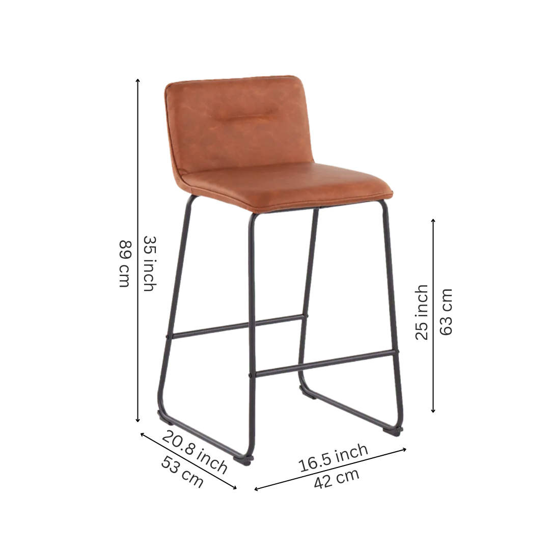 Fixed-Height Contemporary Counter Stool