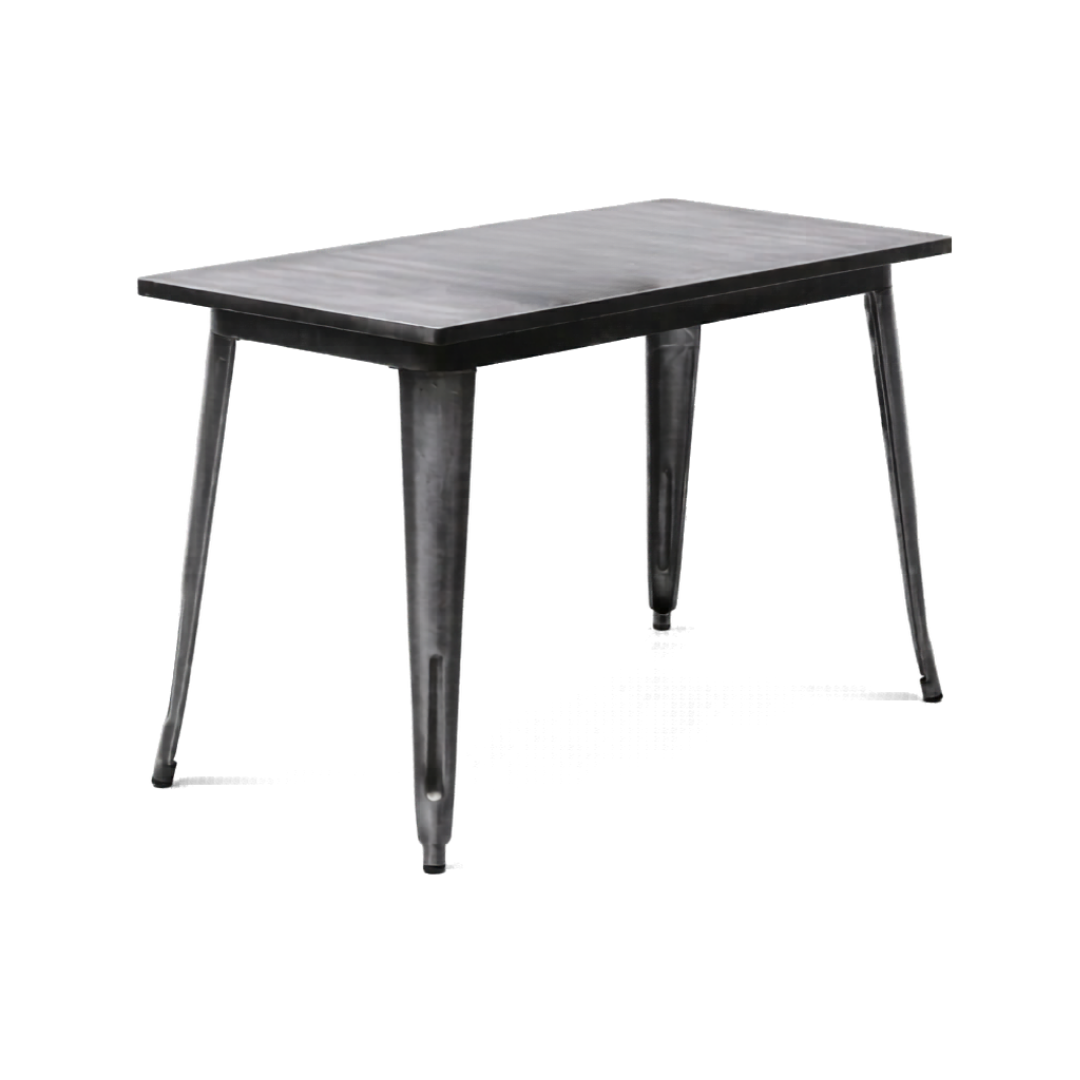 Industrial Gunmetal Bistro Dining TableIndustrial Gunmetal Bistro Dining Table