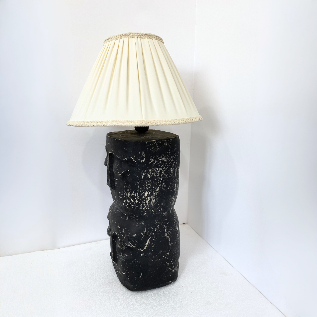 Dual Face Totem Sculptural Table Lamp