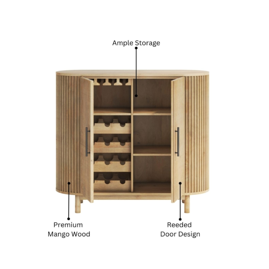 modern dining room bar cabinet with wine raack glass holder and storage shelves wooden bar furniture