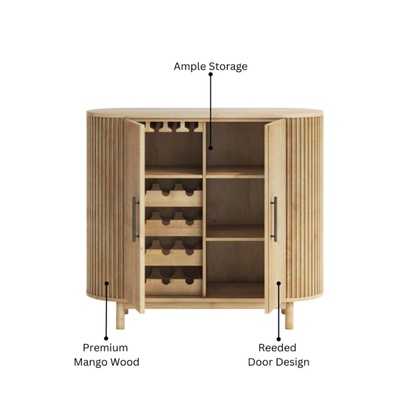 modern dining room bar cabinet with wine raack glass holder and storage shelves wooden bar furniture