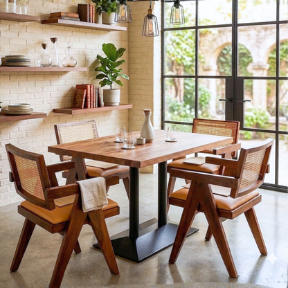 Modern Butcher Block Café Dining Table