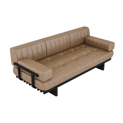 Bastion Industrial Tan Leather Sofa