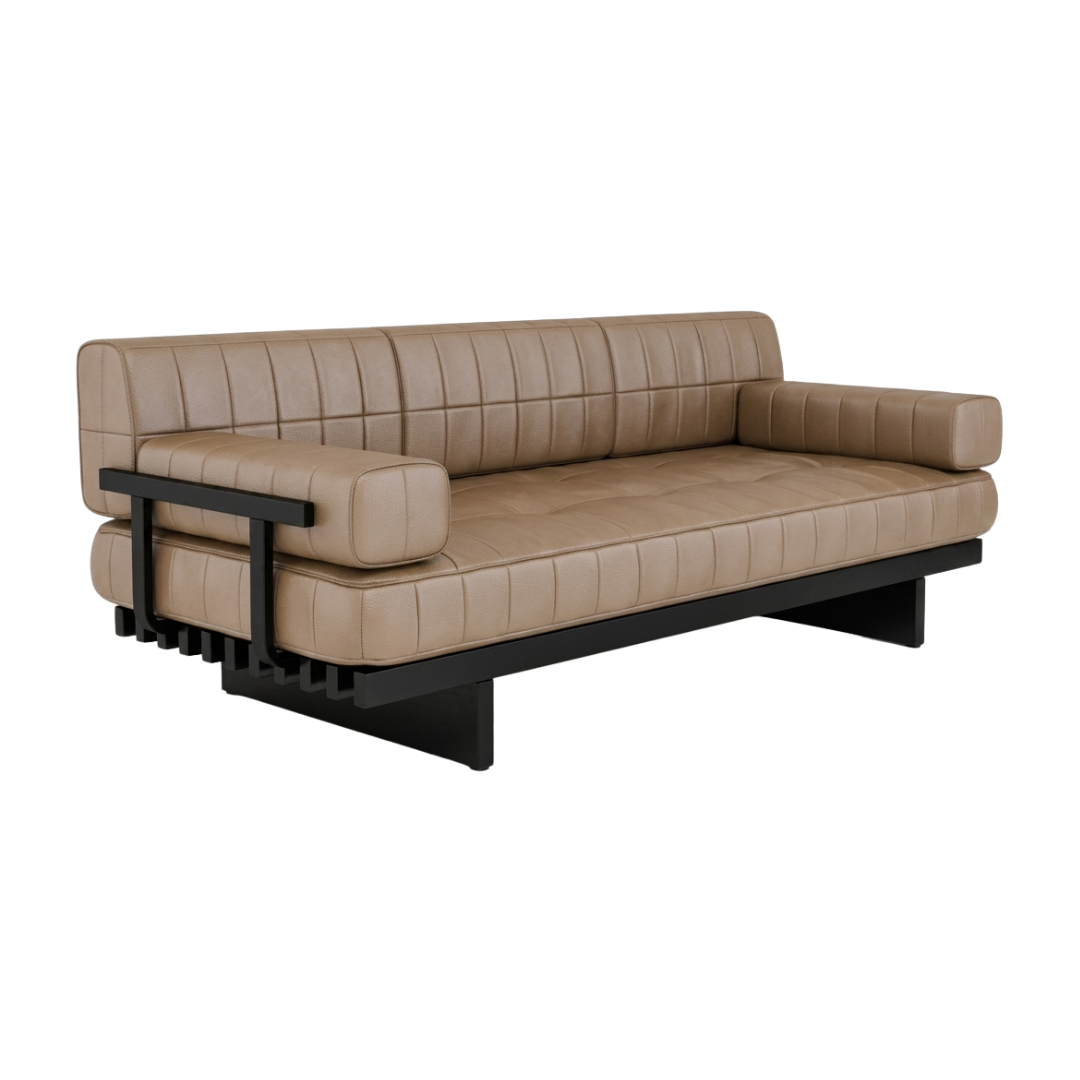 Bastion Industrial Tan Leather Sofa