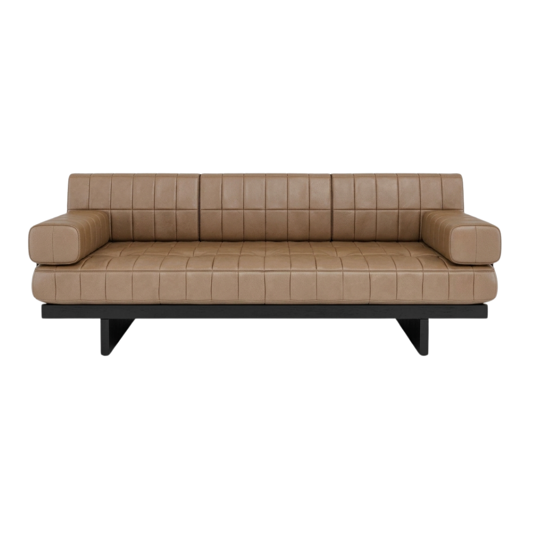 Bastion Industrial Tan Leather Sofa