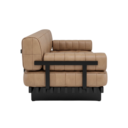 Bastion Industrial Tan Leather Sofa
