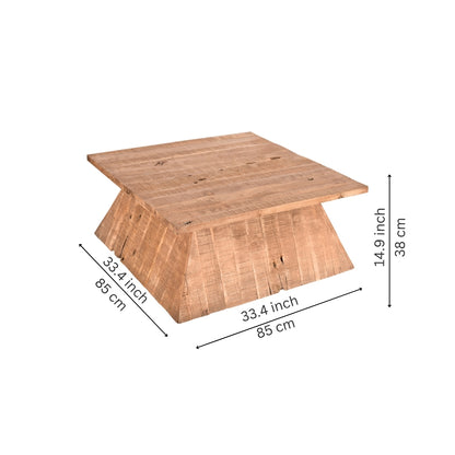 Square Wooden Pedestal Plinth Coffee Table