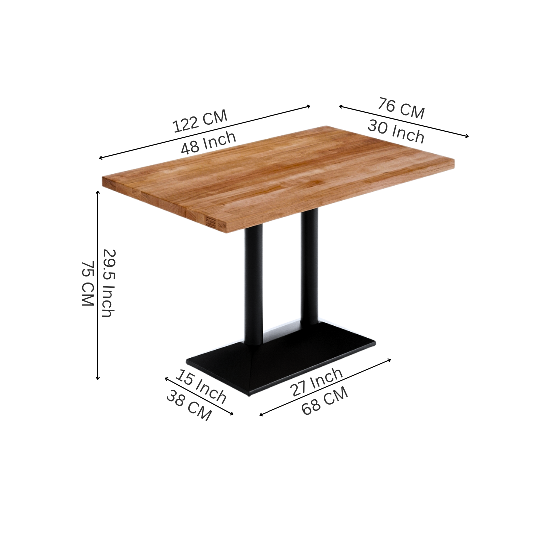 Modern Butcher Block Café Dining Table
