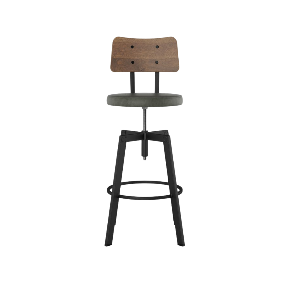 Modern Wooden Seat Adjustable Stool