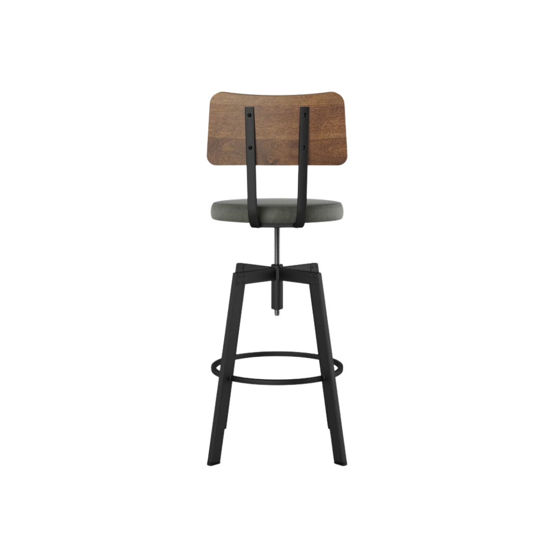 Modern Wooden Seat Adjustable Stool
