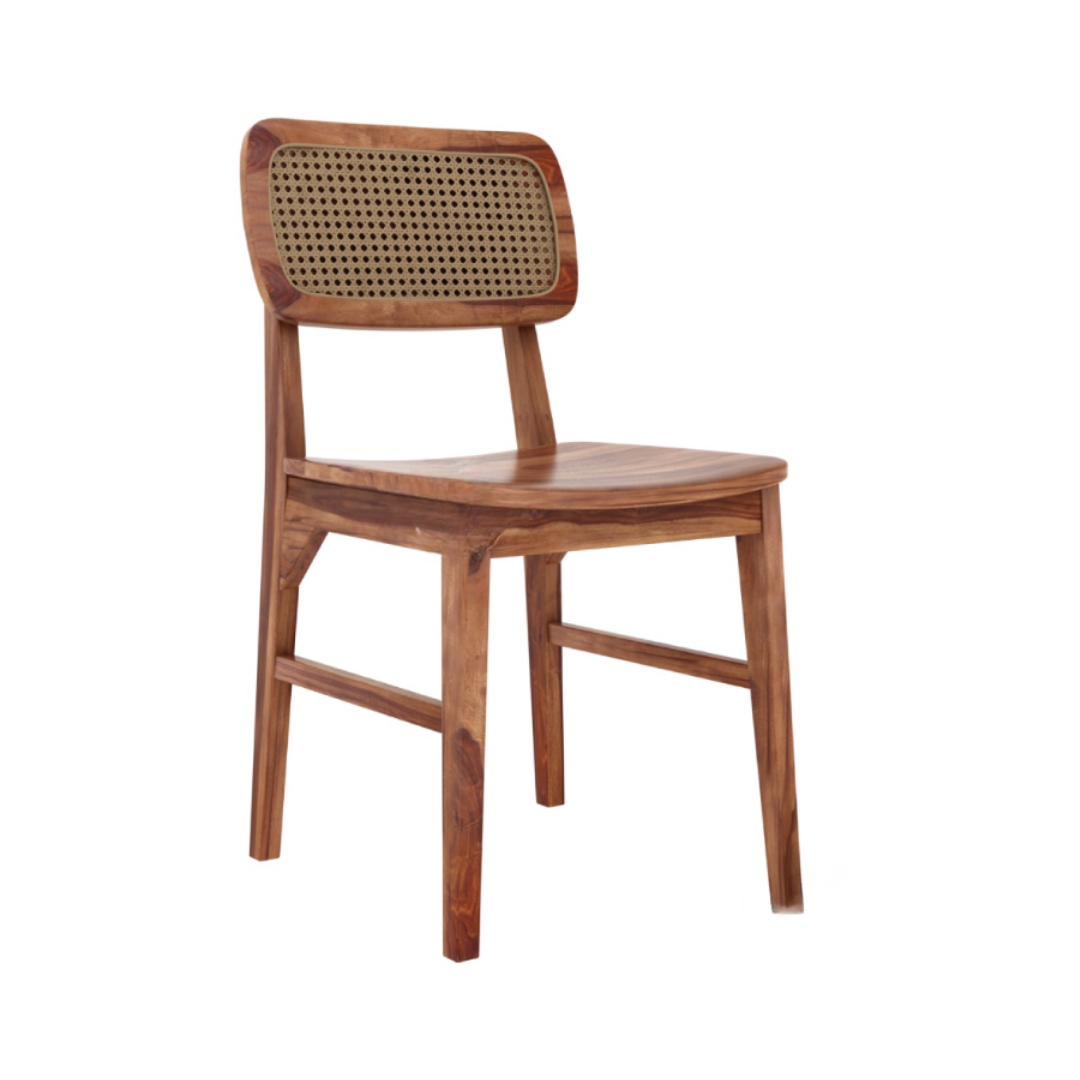 Solid Wood Cane Bar Stools