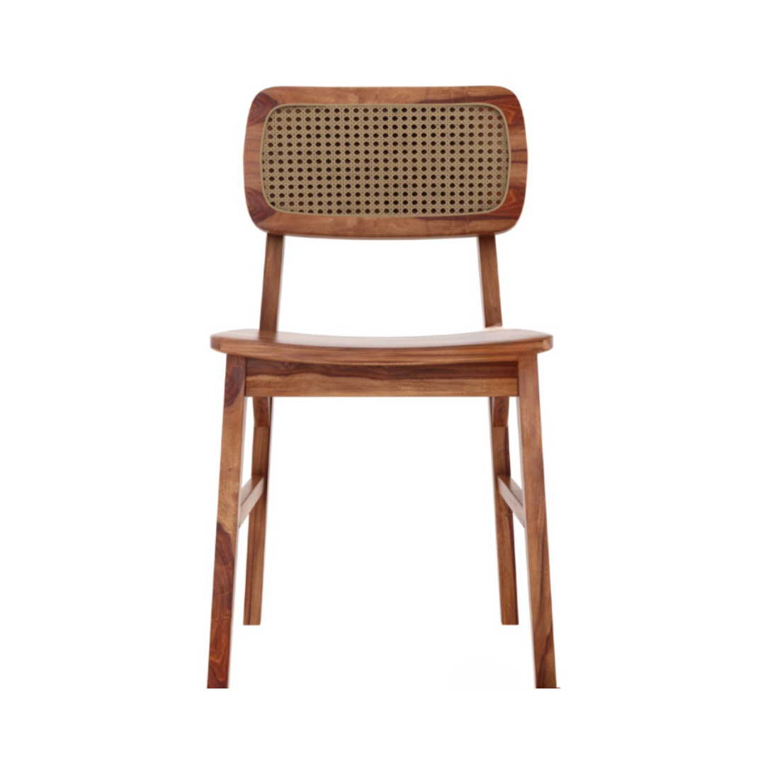 Solid Wood Cane Bar Stools