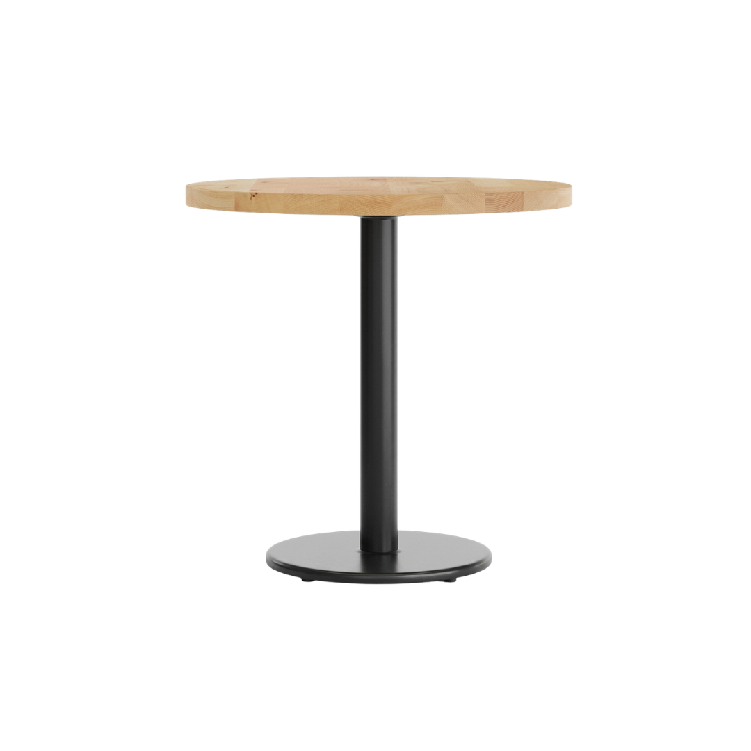 Minimalist Round Oak Café Table