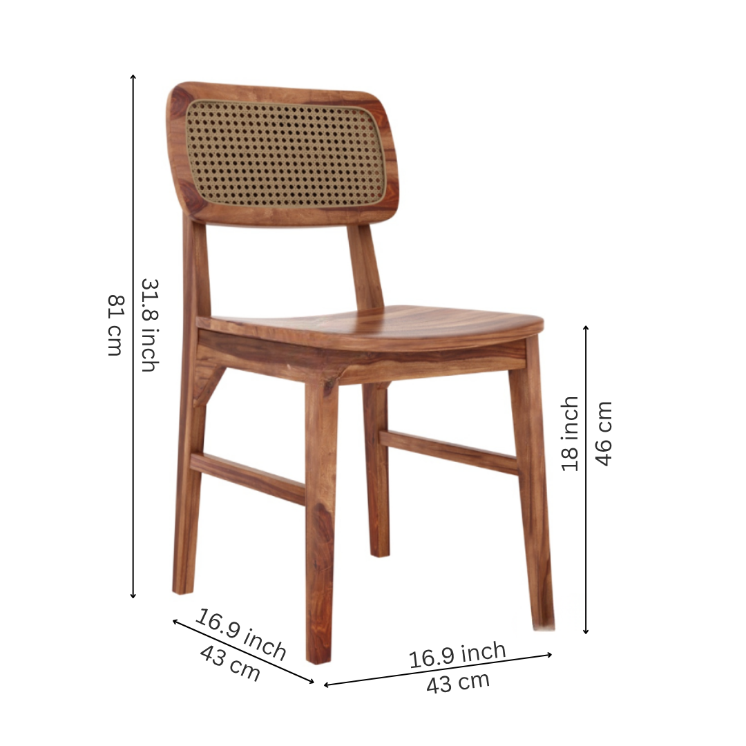 Solid Wood Cane Bar Stools
