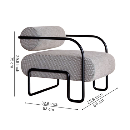 Arlo Modern Bouclé Loveseat with Matte Black Frame
