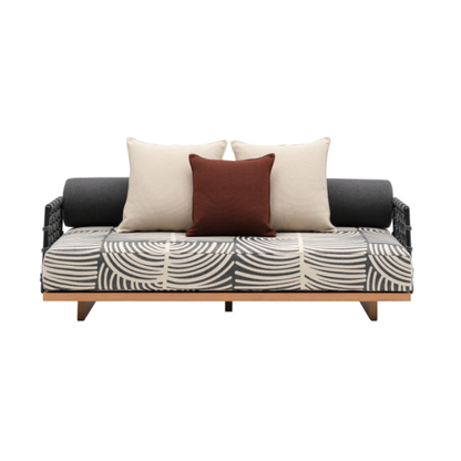 Kayan Modern Braided Daybed with Solid Wood Base