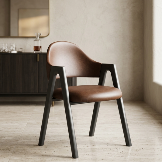 Dining Chairs Mid-Century Modern Wooden Legs