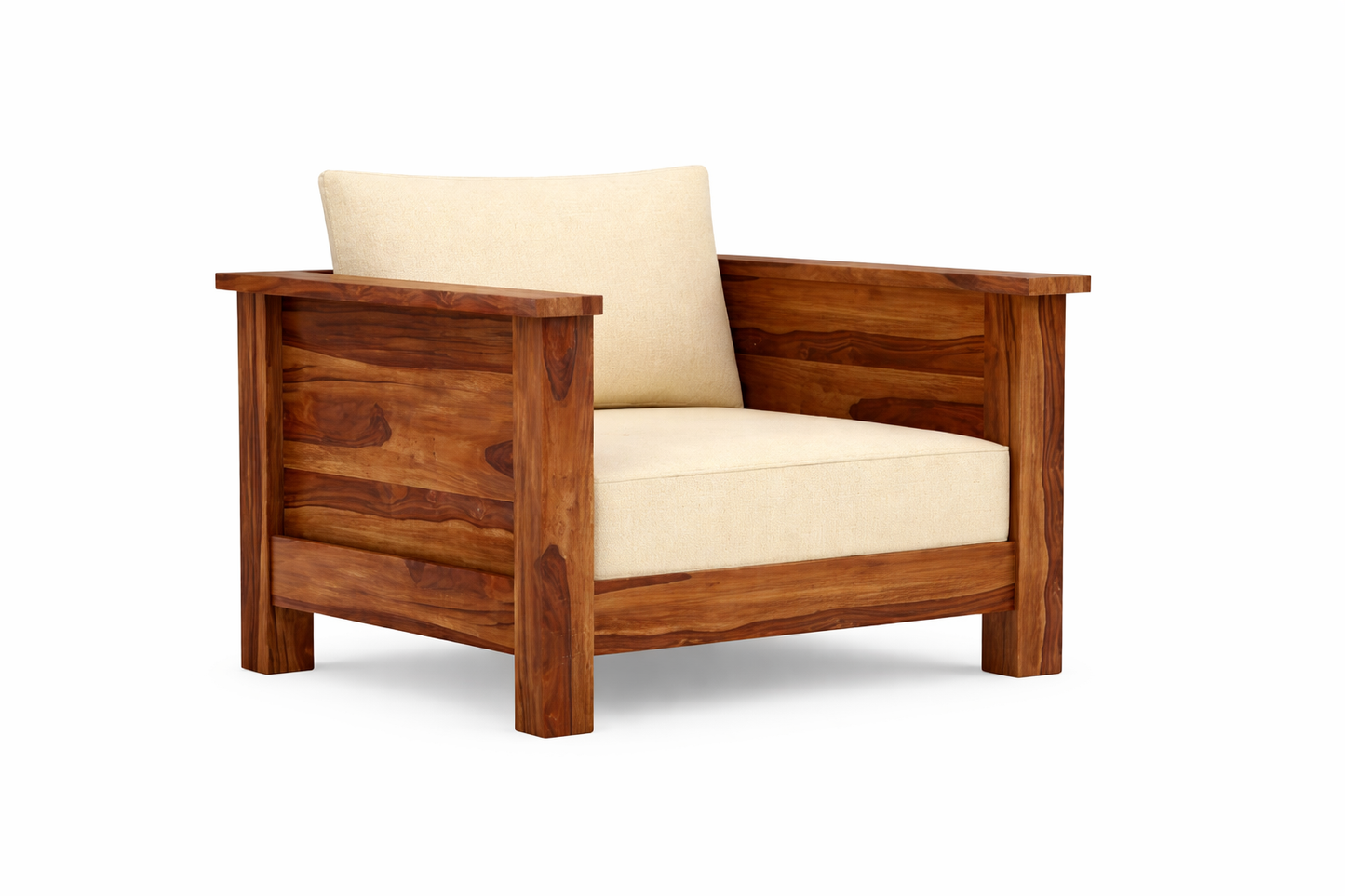 Classic Arm Design Wooden Sofa Set in 3+2+1 Seating