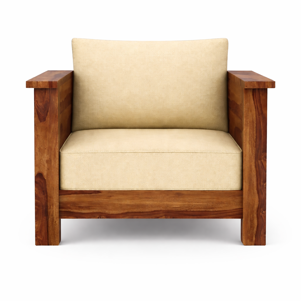 Classic Arm Design Wooden Sofa Set in 3+2+1 Seating