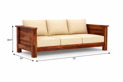 Classic Arm Design Wooden Sofa Set in 3+2+1 Seating