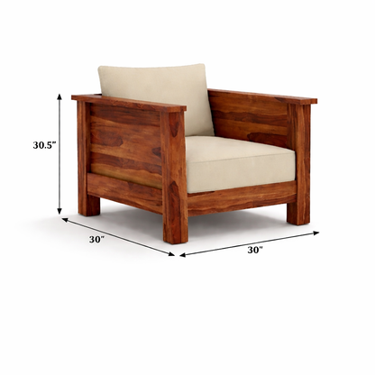 Classic Arm Design Wooden Sofa Set in 3+2+1 Seating