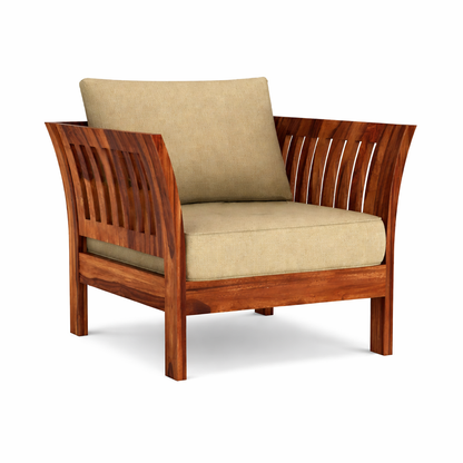 Artisana Wooden Sofa Set in 3+1+1 Seating